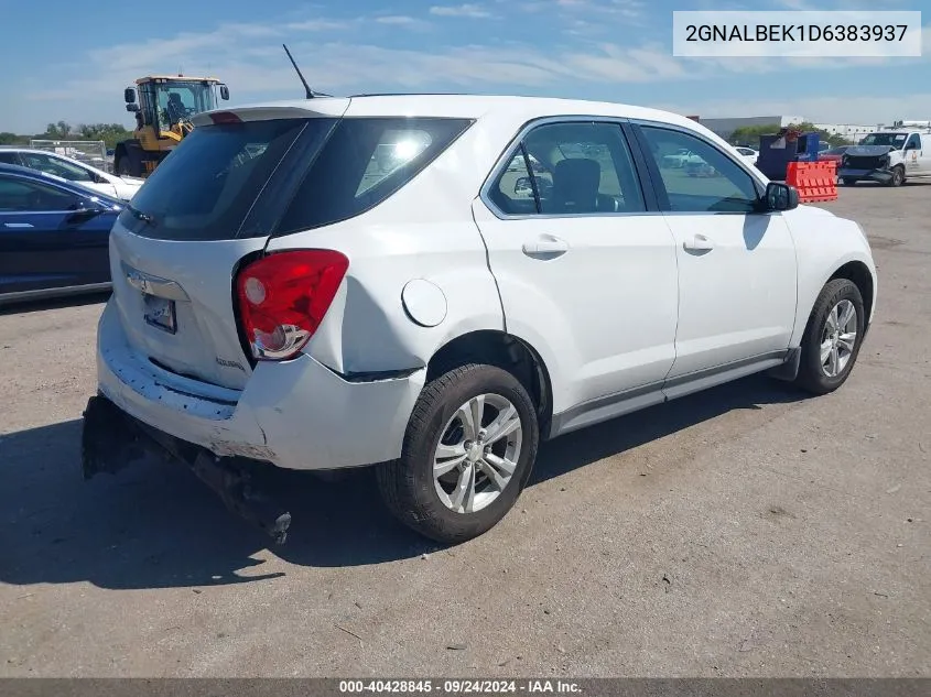 2013 Chevrolet Equinox Ls VIN: 2GNALBEK1D6383937 Lot: 40428845