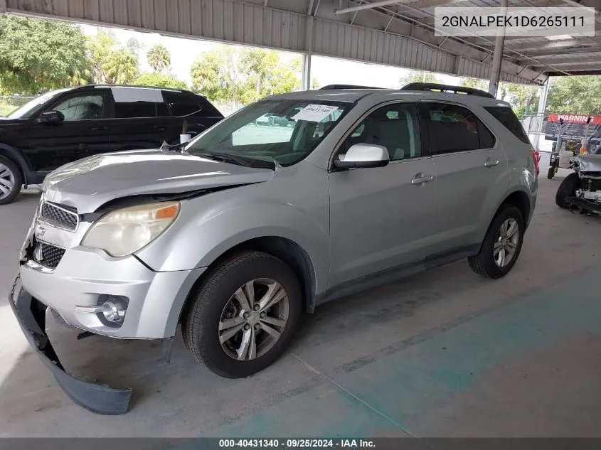 2013 Chevrolet Equinox 2Lt VIN: 2GNALPEK1D6265111 Lot: 40431340