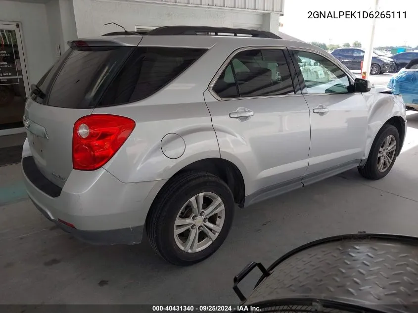 2013 Chevrolet Equinox 2Lt VIN: 2GNALPEK1D6265111 Lot: 40431340