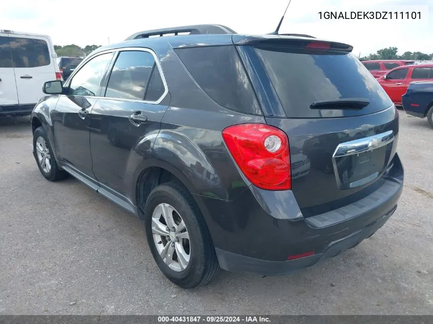 2013 Chevrolet Equinox 1Lt VIN: 1GNALDEK3DZ111101 Lot: 40431847