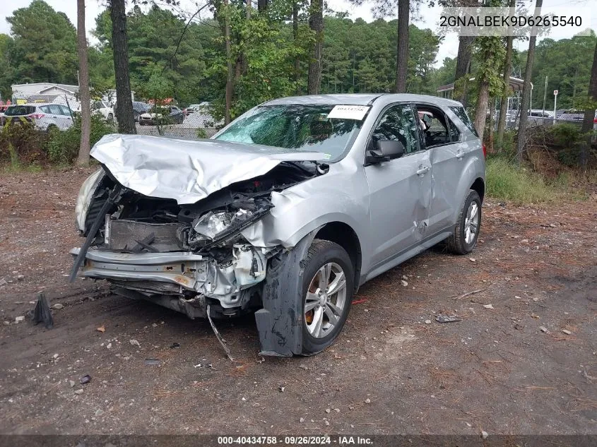 2013 Chevrolet Equinox Ls VIN: 2GNALBEK9D6265540 Lot: 40434758