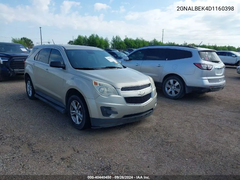 2013 Chevrolet Equinox Ls VIN: 2GNALBEK4D1160398 Lot: 40440450