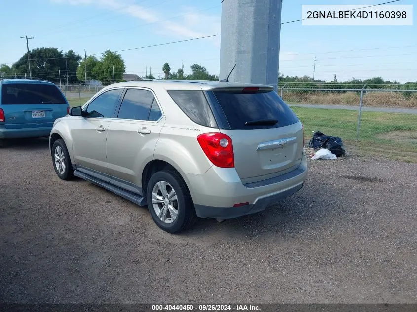 2013 Chevrolet Equinox Ls VIN: 2GNALBEK4D1160398 Lot: 40440450