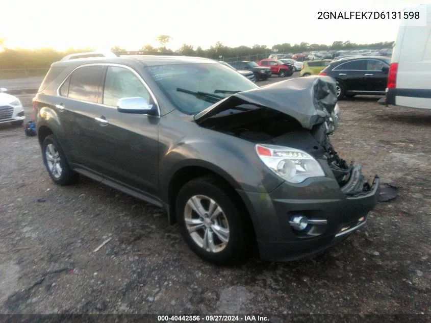 2013 Chevrolet Equinox Ltz VIN: 2GNALFEK7D6131598 Lot: 40442556