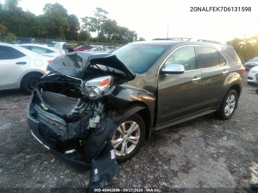 2013 Chevrolet Equinox Ltz VIN: 2GNALFEK7D6131598 Lot: 40442556