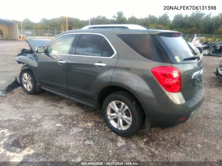 2013 Chevrolet Equinox Ltz VIN: 2GNALFEK7D6131598 Lot: 40442556