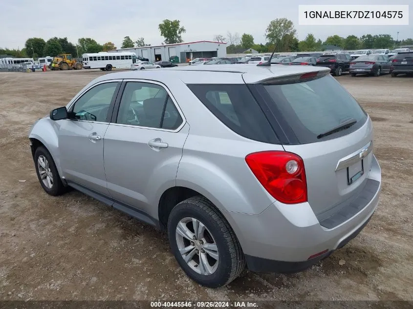 1GNALBEK7DZ104575 2013 Chevrolet Equinox Ls