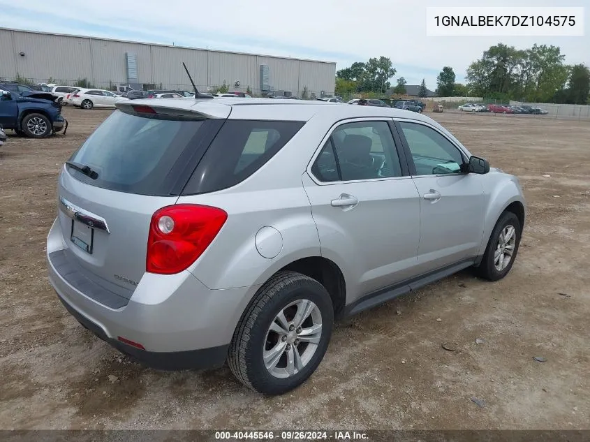 1GNALBEK7DZ104575 2013 Chevrolet Equinox Ls