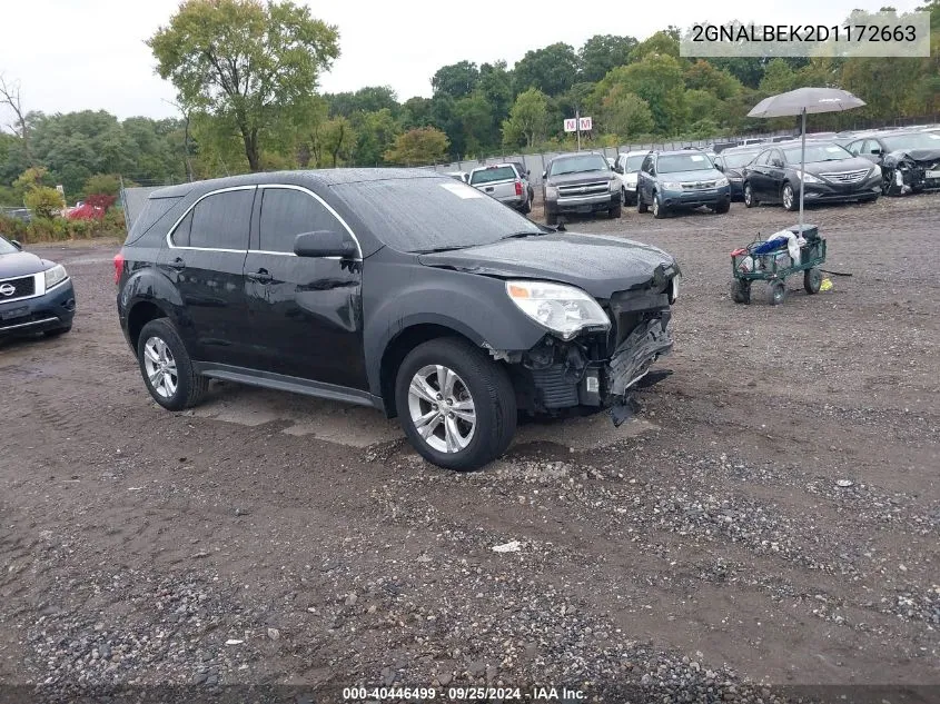 2013 Chevrolet Equinox Ls VIN: 2GNALBEK2D1172663 Lot: 40446499