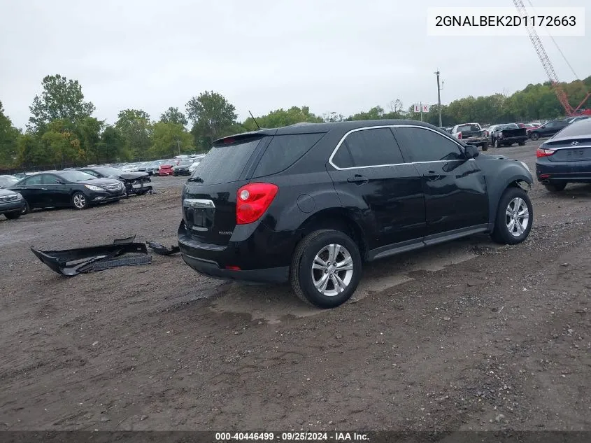 2013 Chevrolet Equinox Ls VIN: 2GNALBEK2D1172663 Lot: 40446499