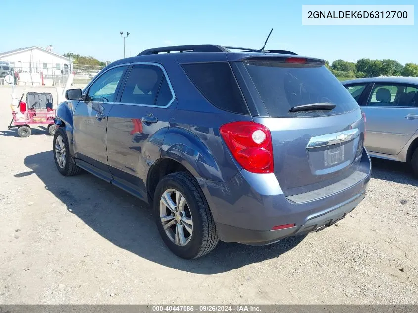 2013 Chevrolet Equinox 1Lt VIN: 2GNALDEK6D6312700 Lot: 40447085