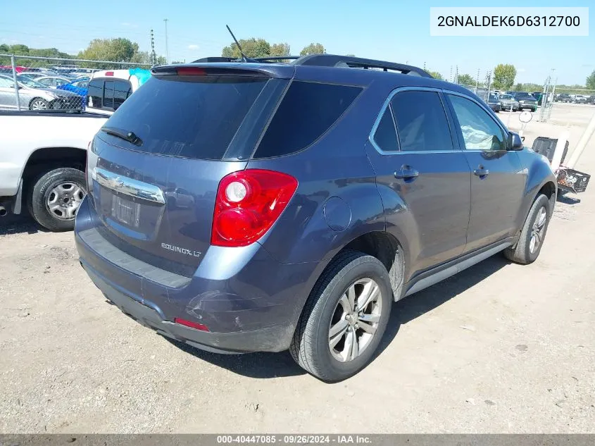 2013 Chevrolet Equinox 1Lt VIN: 2GNALDEK6D6312700 Lot: 40447085