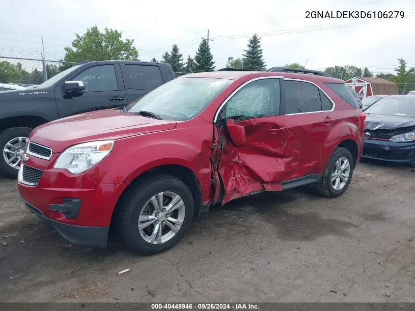 2013 Chevrolet Equinox 1Lt VIN: 2GNALDEK3D6106279 Lot: 40448946