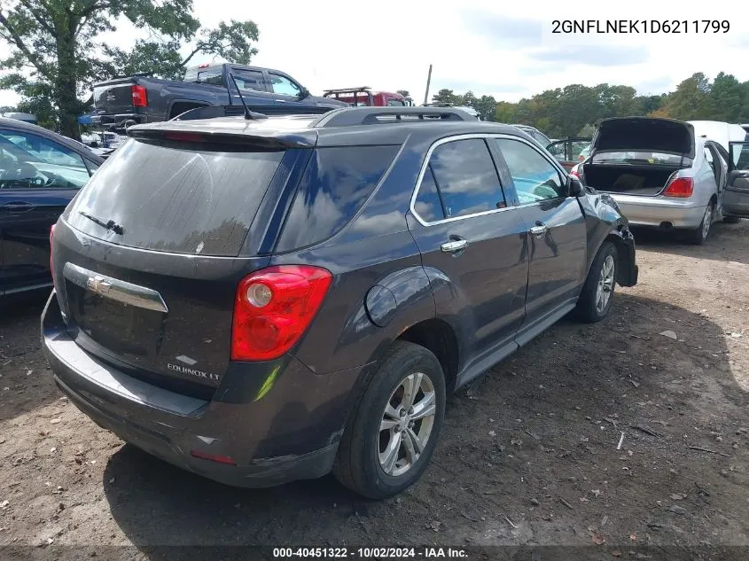 2013 Chevrolet Equinox 2Lt VIN: 2GNFLNEK1D6211799 Lot: 40451322