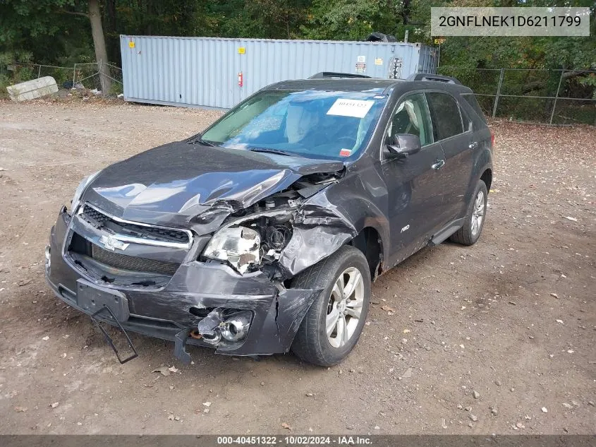 2013 Chevrolet Equinox 2Lt VIN: 2GNFLNEK1D6211799 Lot: 40451322