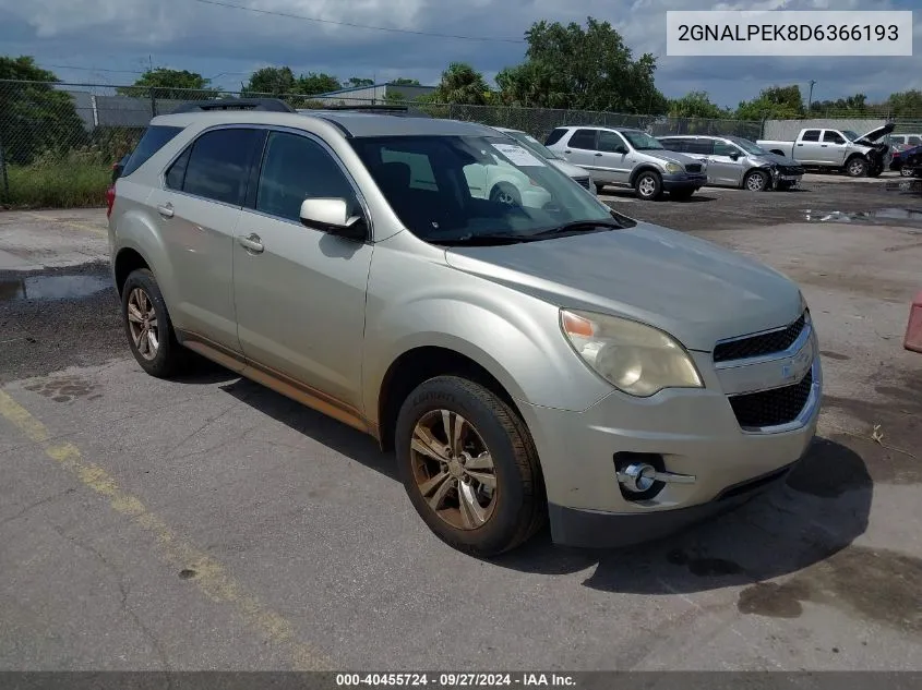 2013 Chevrolet Equinox 2Lt VIN: 2GNALPEK8D6366193 Lot: 40455724