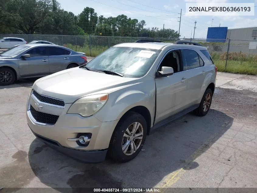 2013 Chevrolet Equinox 2Lt VIN: 2GNALPEK8D6366193 Lot: 40455724