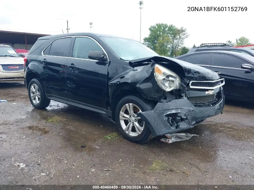 2013 Chevrolet Equinox VIN: 2GNA1BFK601152769 Lot: 40460459