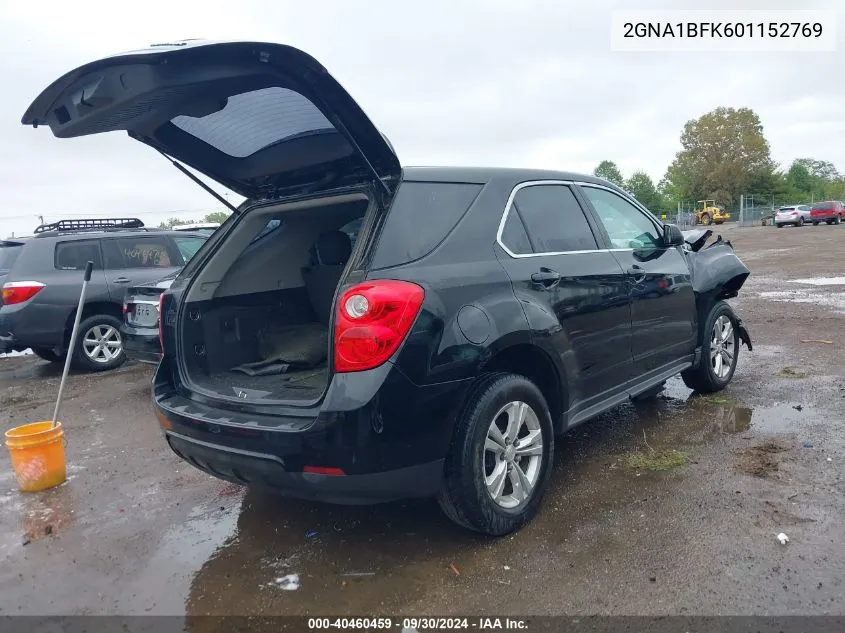 2013 Chevrolet Equinox VIN: 2GNA1BFK601152769 Lot: 40460459