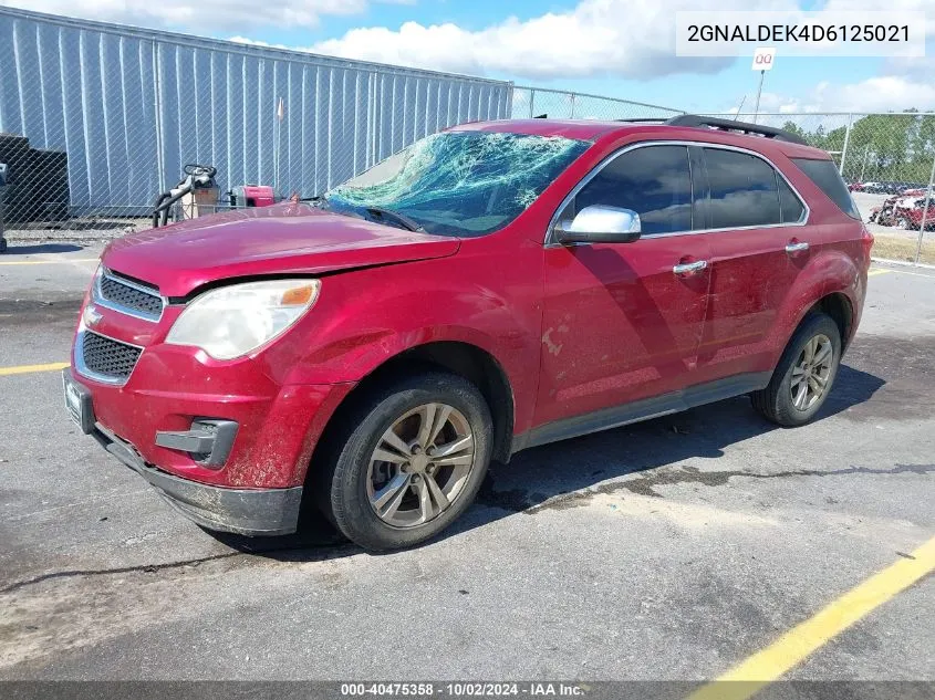 2013 Chevrolet Equinox 1Lt VIN: 2GNALDEK4D6125021 Lot: 40475358