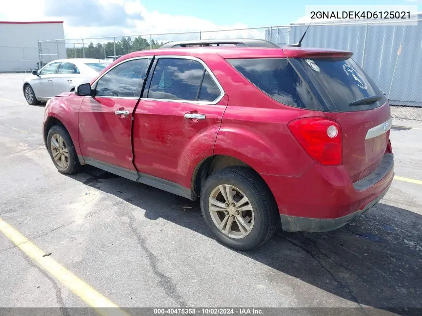 2013 Chevrolet Equinox 1Lt VIN: 2GNALDEK4D6125021 Lot: 40475358