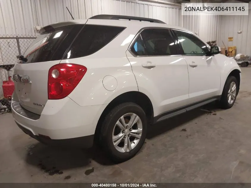 2013 Chevrolet Equinox 2Lt VIN: 2GNALPEK4D6411145 Lot: 40480158