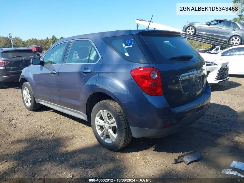 2013 Chevrolet Equinox Ls VIN: 2GNALBEK1D6343468 Lot: 40502912