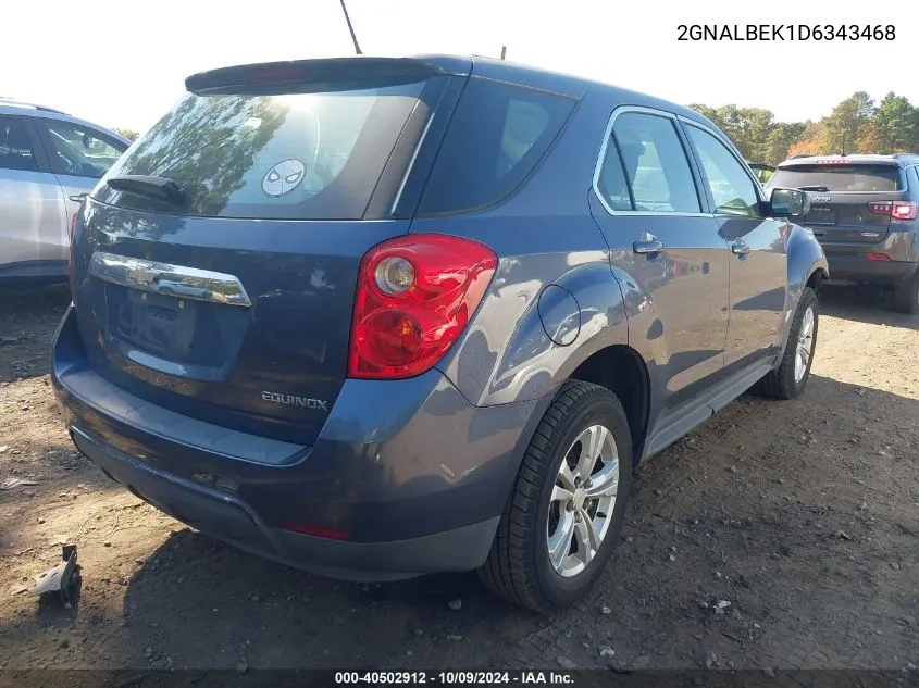 2013 Chevrolet Equinox Ls VIN: 2GNALBEK1D6343468 Lot: 40502912