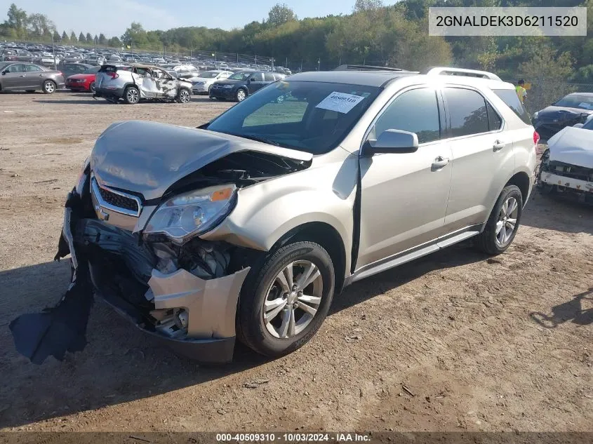 2013 Chevrolet Equinox 1Lt VIN: 2GNALDEK3D6211520 Lot: 40509310