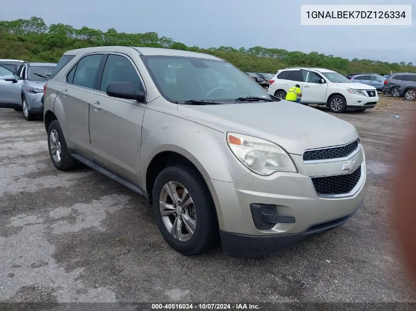 1GNALBEK7DZ126334 2013 Chevrolet Equinox Ls