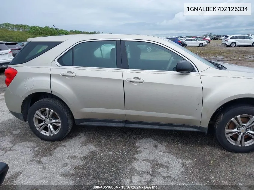 1GNALBEK7DZ126334 2013 Chevrolet Equinox Ls