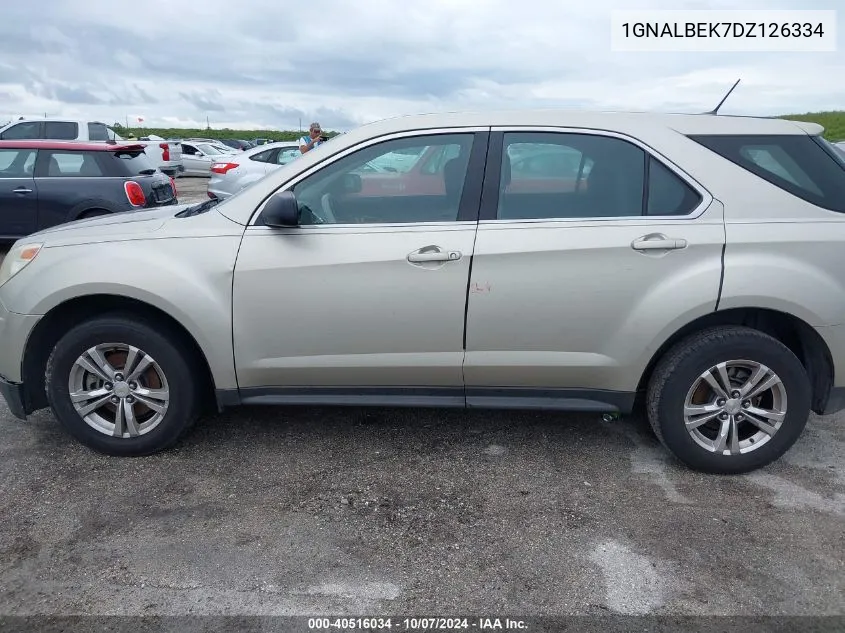 2013 Chevrolet Equinox Ls VIN: 1GNALBEK7DZ126334 Lot: 40516034