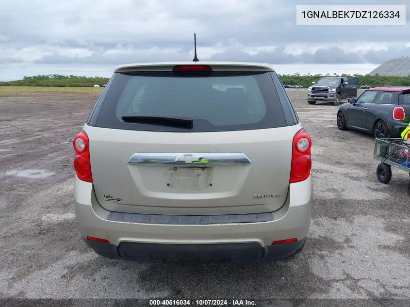 1GNALBEK7DZ126334 2013 Chevrolet Equinox Ls