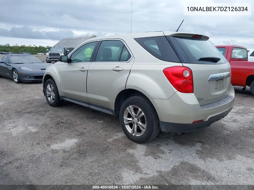 2013 Chevrolet Equinox Ls VIN: 1GNALBEK7DZ126334 Lot: 40516034