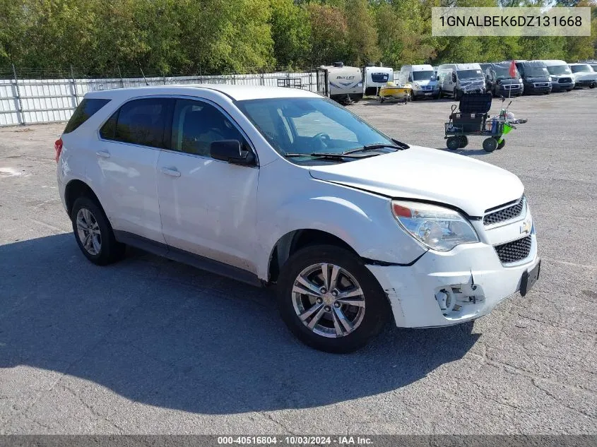 2013 Chevrolet Equinox Ls VIN: 1GNALBEK6DZ131668 Lot: 40516804