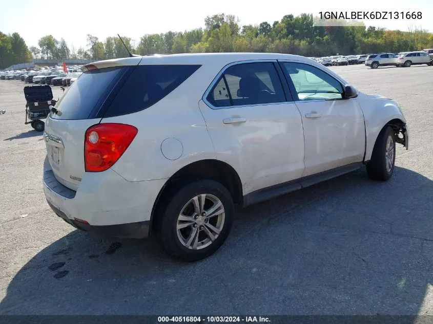 2013 Chevrolet Equinox Ls VIN: 1GNALBEK6DZ131668 Lot: 40516804