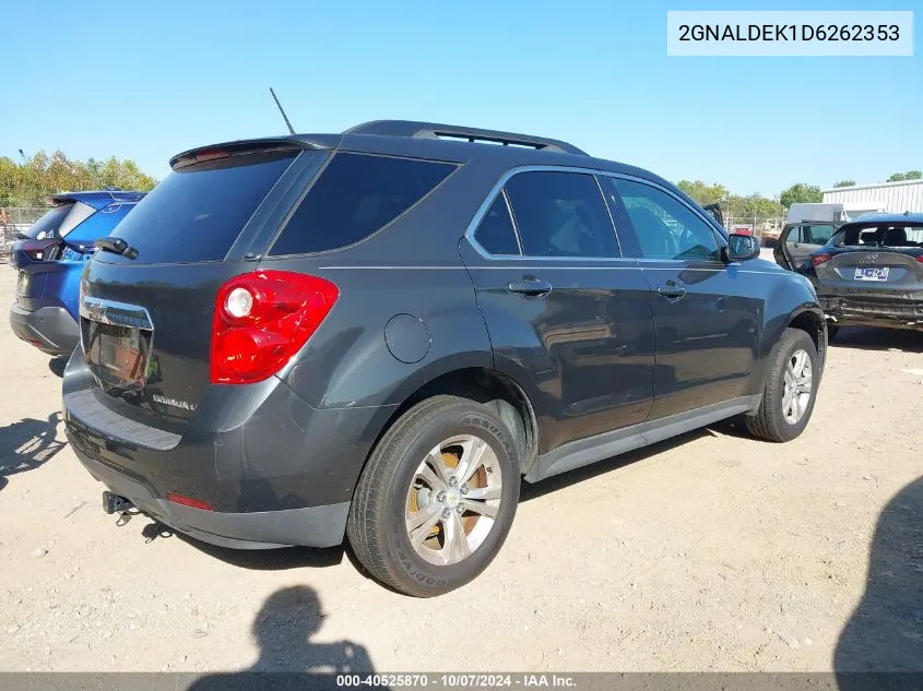 2013 Chevrolet Equinox 1Lt VIN: 2GNALDEK1D6262353 Lot: 40525870