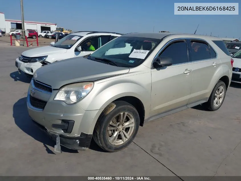 2013 Chevrolet Equinox Ls VIN: 2GNALBEK6D6168425 Lot: 40535460