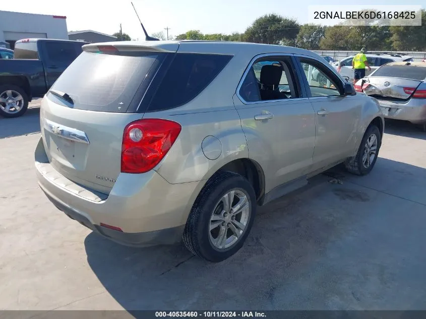 2013 Chevrolet Equinox Ls VIN: 2GNALBEK6D6168425 Lot: 40535460