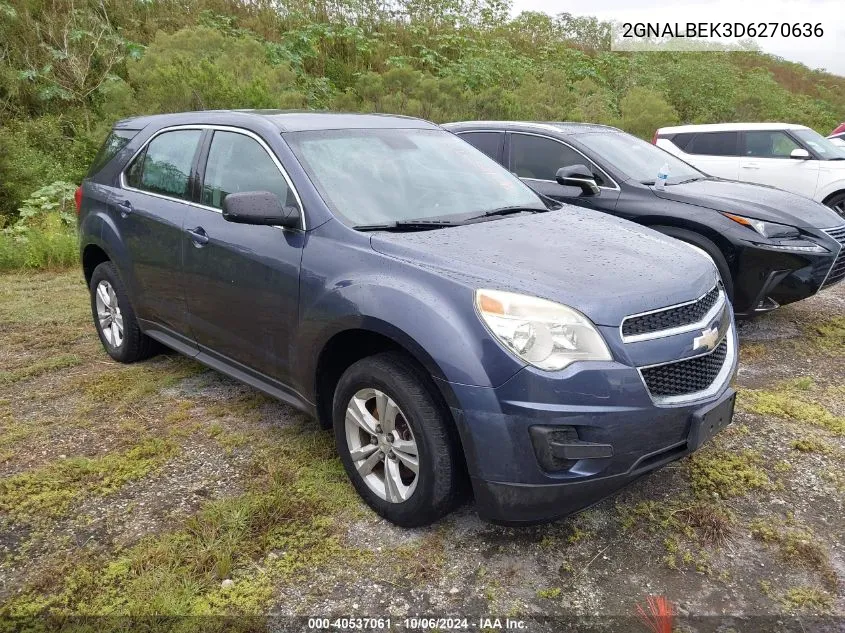 2013 Chevrolet Equinox Ls VIN: 2GNALBEK3D6270636 Lot: 40537061