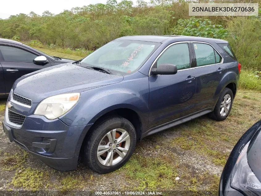 2013 Chevrolet Equinox Ls VIN: 2GNALBEK3D6270636 Lot: 40537061