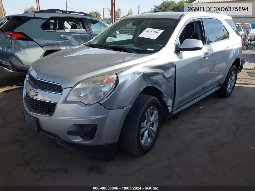 2GNFLDE3XD6375894 2013 Chevrolet Equinox 1Lt