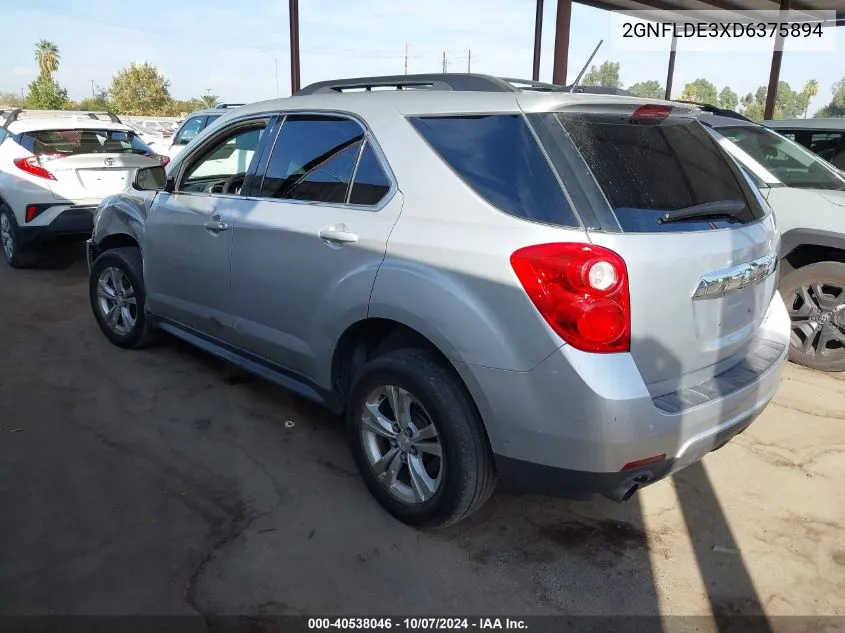 2013 Chevrolet Equinox 1Lt VIN: 2GNFLDE3XD6375894 Lot: 40538046