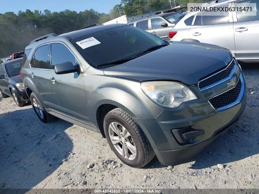 2013 Chevrolet Equinox 1Lt VIN: 2GNALDEKXD6315471 Lot: 40542832