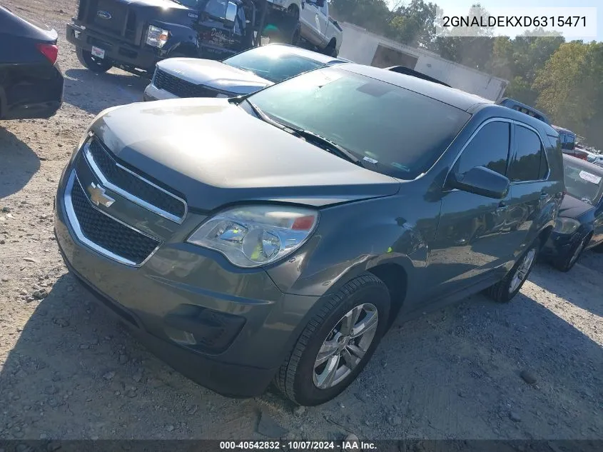 2013 Chevrolet Equinox 1Lt VIN: 2GNALDEKXD6315471 Lot: 40542832