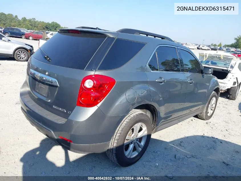 2013 Chevrolet Equinox 1Lt VIN: 2GNALDEKXD6315471 Lot: 40542832