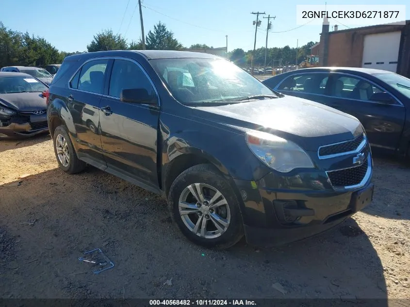 2013 Chevrolet Equinox Ls VIN: 2GNFLCEK3D6271877 Lot: 40568482