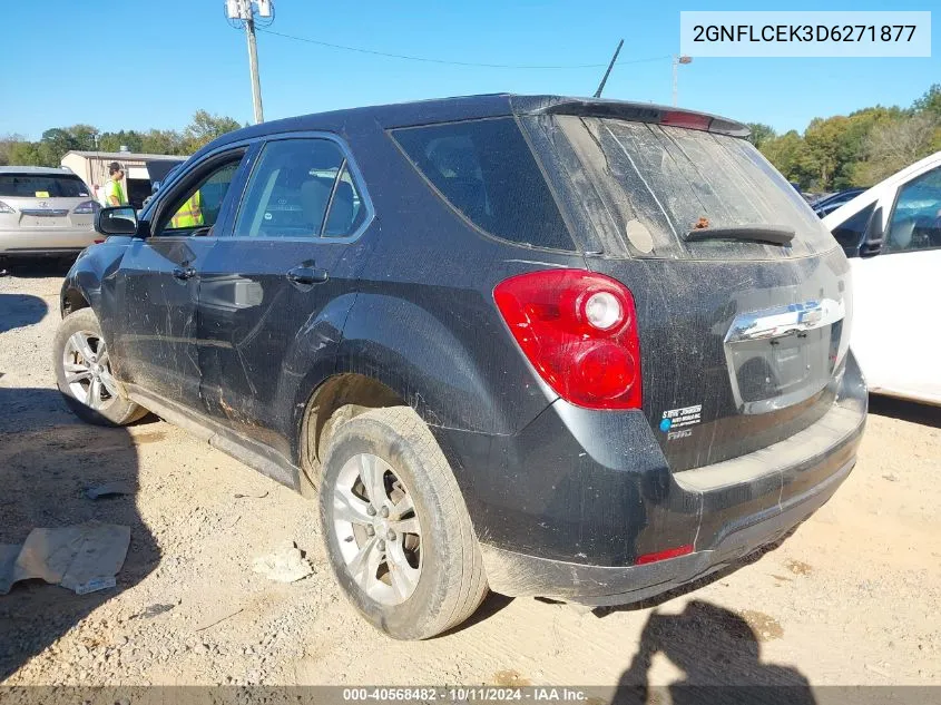 2013 Chevrolet Equinox Ls VIN: 2GNFLCEK3D6271877 Lot: 40568482