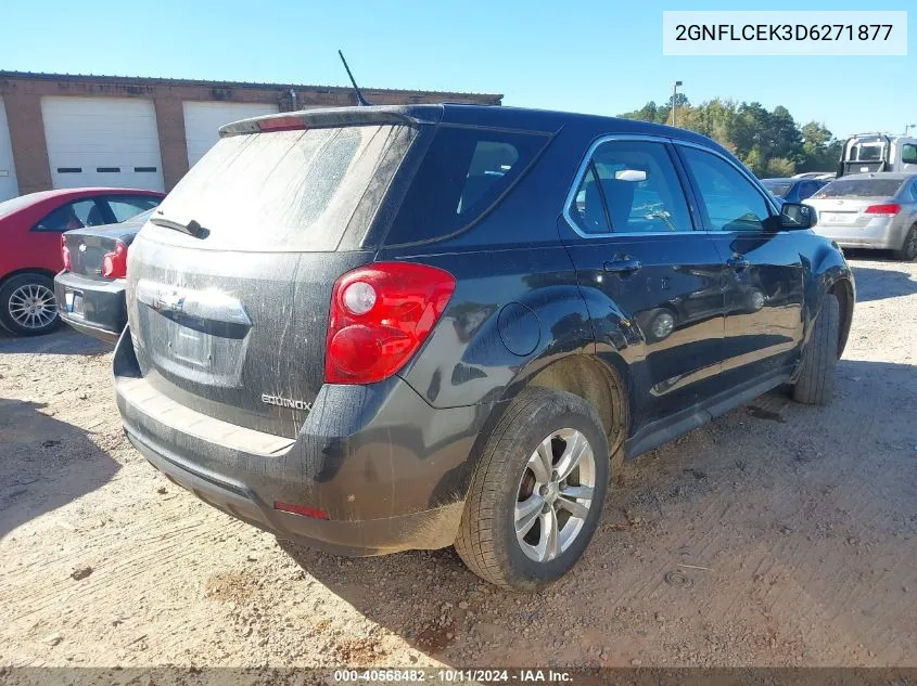 2013 Chevrolet Equinox Ls VIN: 2GNFLCEK3D6271877 Lot: 40568482