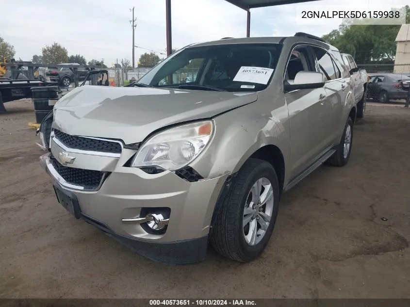 2013 Chevrolet Equinox 2Lt VIN: 2GNALPEK5D6159938 Lot: 40573651